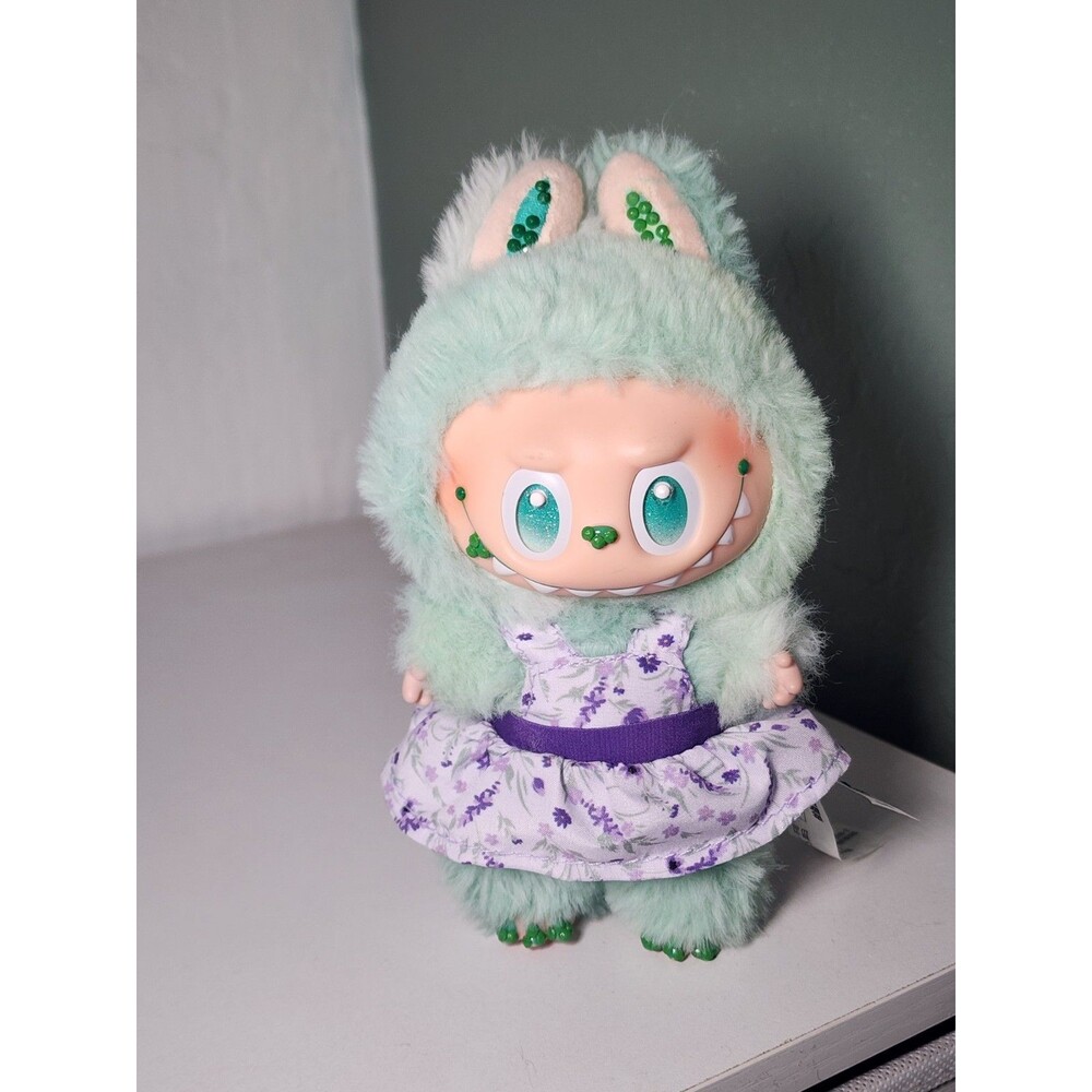 Pop Mart Labubu Big Into Energy Serenity Vinyl Plush Bedazzled Custom Green